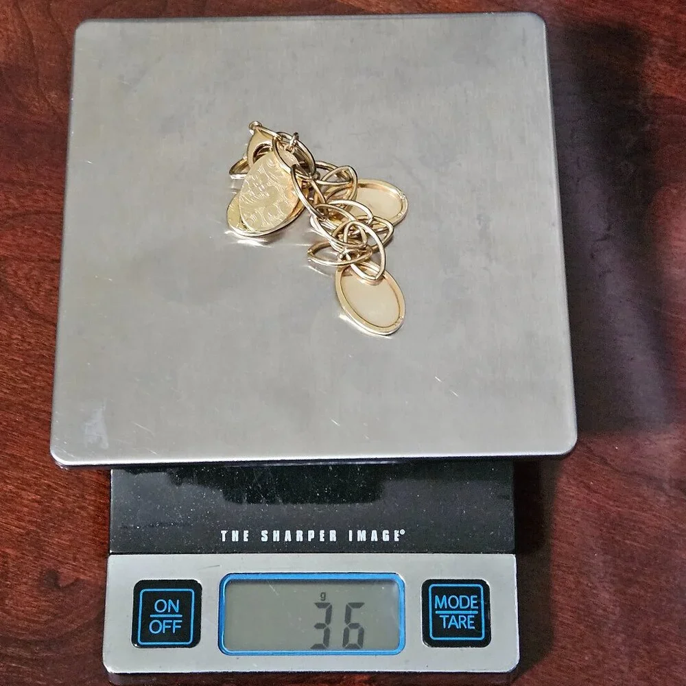 RARE MONICA RICH KOSANN FLORAL SCROLL OVAL 18K CHARM LOCKET PENDANT BRACELET